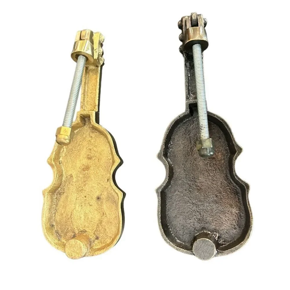 SeViolin Style‎ Polished Brass Front Door Knocker with Hardware Set Of 2